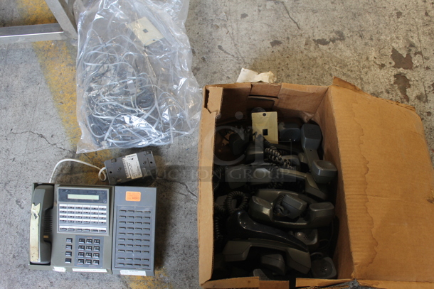 ALL ONE MONEY! Lot of 19 Items Including Corded Phone, Telephones w/ Cords but No Base and Wires - Image 2 of 3