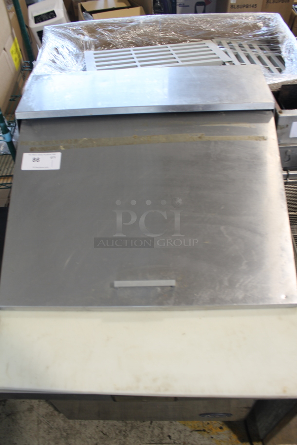 2016 Atosa MSB8305 Stainless Steel Commercial Sandwich Salad Prep Table Bain Marie Mega Top on Commercial Casters. 115 Volts, 1 Phase. Tested and Working! - Image 2 of 7