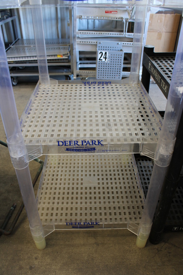 Clear Poly 4 Tier Shelf. 18.5x22x52.5 - Image 3 of 4