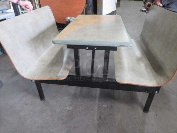 One Laminate Booth/Table Combo. 42X47X30 - Image 2 of 4