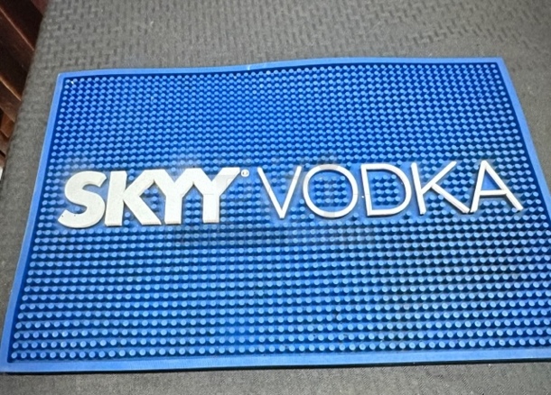 One 18X12 Sky Vodka Bar Mat. - Image 1 of 1