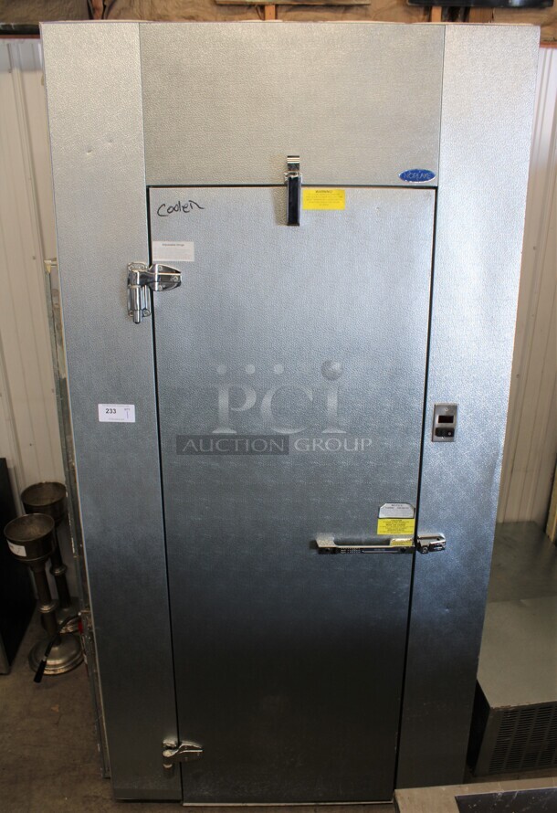 6'x6'x8' Norlake SELF CONTAINED Walk In Cooler Box w/ Norlake Model CPB050DC-A 115 Volts, 1 Phase Condenser and Compressor. Does Not Have Floor. Picture of the Unit Before Removal Is Used As The Gallery Picture - Image 8 of 9