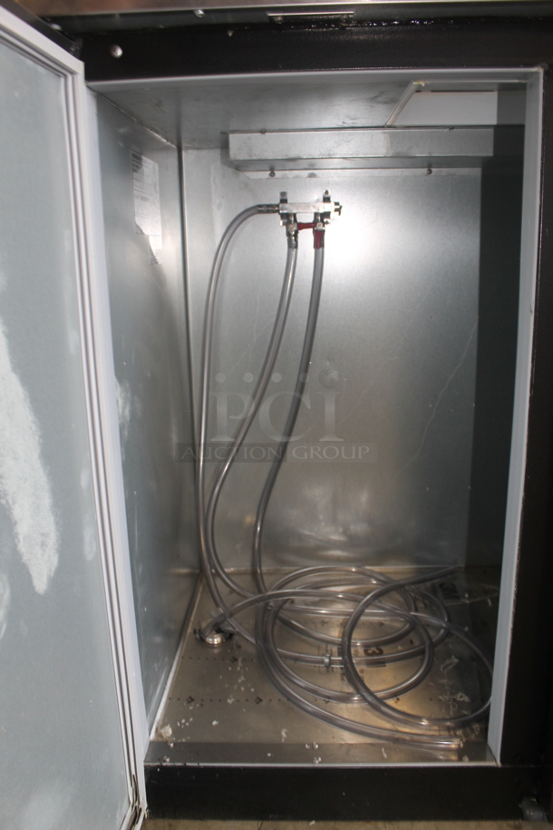 BRAND NEW! Beverage Air DD48HC-1-B Stainless Steel Commercial Direct Draw Kegerator w/ Beer Tower and Drip Tray. Stock Picture Used as Gallery Picture. 115 Volts, 1 Phase. Tested and Working!  - Image 5 of 7