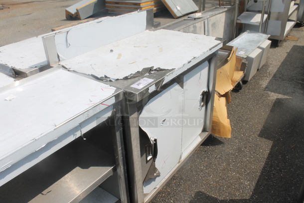 BRAND NEW SCRATCH AND DENT! Stainless Steel Commercial Counter w/ Back Splash, 2 Doors and Under Shelf. - Image 2 of 4