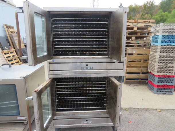 One Garland Double Stack Oven, With 18 Racks. 208 Volt. 1/3 Phase. #ECO-E-20. Unable To Test. 40X33X72 - Image 3 of 3