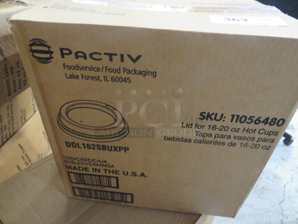 One Case Of Pactiv 16-20oz Hot Cup Lids. #11056480
