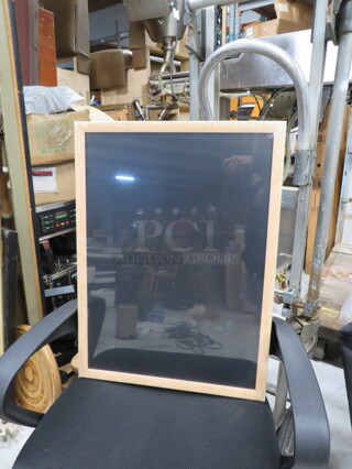 One 17X23  Wood Framed Chalk Board.