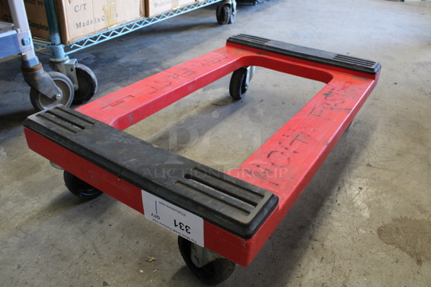 Red Furniture Dolly on Commercial Casters. 18x30x7 - Image 2 of 3