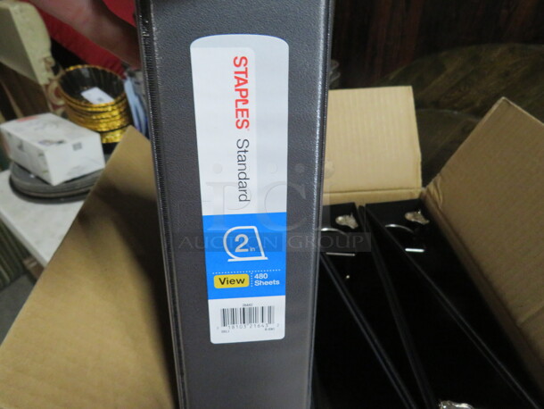 NEW 2 Inch Black Binders. 6 Per Case.  3XBID. 18 TOTAL NEW BINDERS. - Image 3 of 4
