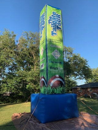 One Blow Up Football Tailgate Tower. 