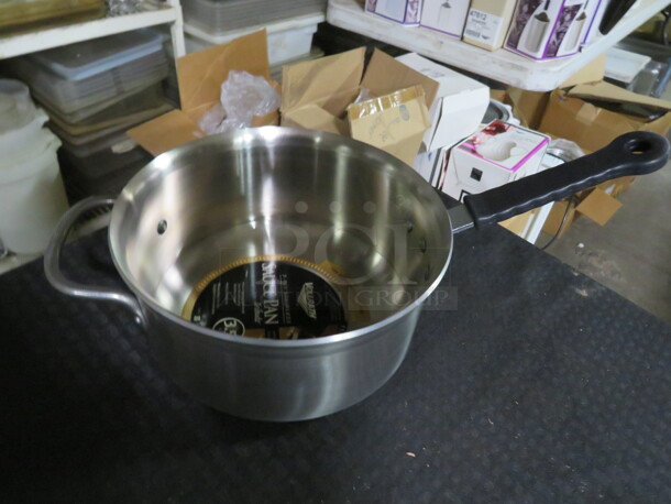 One NEW Vollrath 3.5 Quart Stainless Steel Saute Pan With Gator Grip Handle. #77741.  - Image 1 of 2