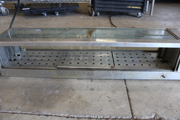Stainless Steel Commercial Countertop Sushi Display Case Merchandiser. 59x11.5x10. Tested and Working! - Image 4 of 4