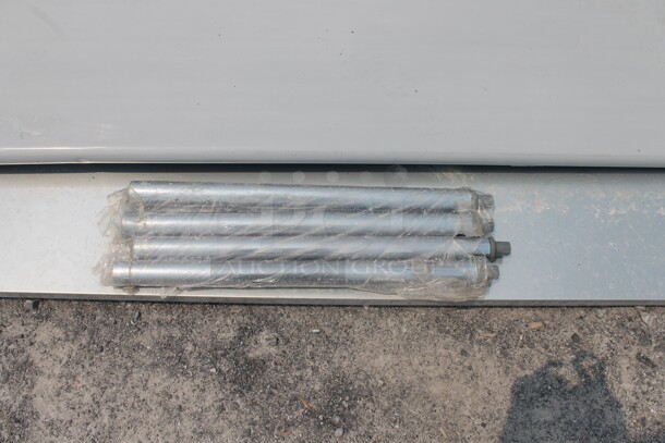 BRAND NEW SCRATCH AND DENT! Commercial Stainless Steel Disassembled Equipment Stand With Undershelf And Legs. - Image 2 of 4