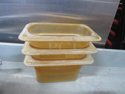 1/9 Size 4 Inch Deep Food Storage Container. 3XBID