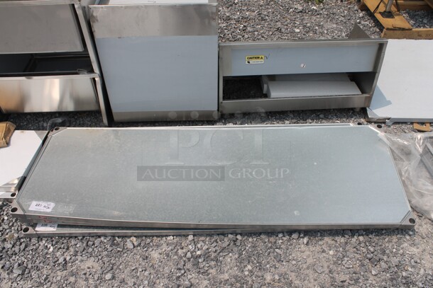 BRAND NEW SCRATCH AND DENT! Metro 2472FG Commercial Stainless Steel Flat Galvanized Steel Solid Shelf.