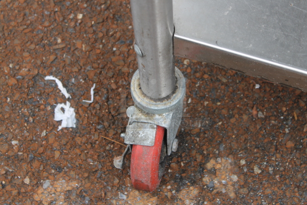 Stainless Steel Commercial Table w/ Under Shelf on Commercial Casters. - Image 3 of 3