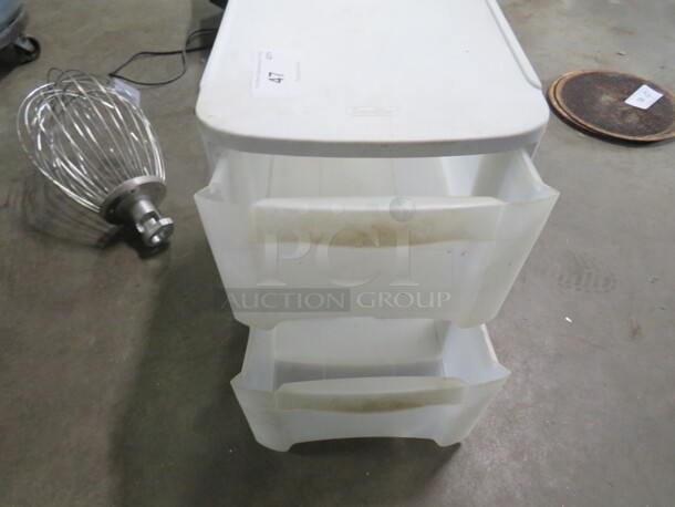 One 2 Drawer Poly Holder. - Image 1 of 2