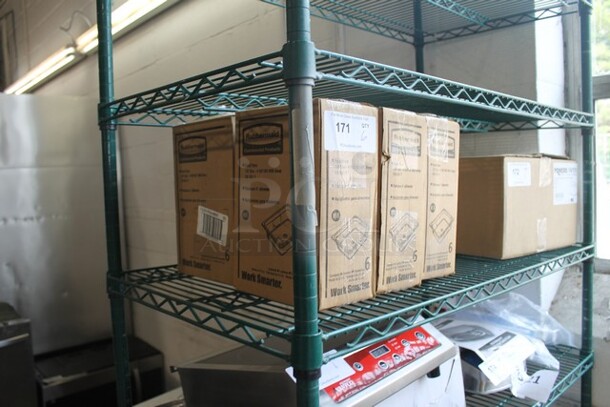 6 Boxes of 6 BRAND NEW! Boxes of Rubbermaid FG201P00AMBR Amber Poly 1/9 Size Drop In Bins. 1/9x4. 6 Times Your Bid! - Image 3 of 6