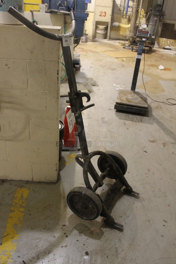 Metal Black Drum Truck for Barrels on Casters. - Image 2 of 3