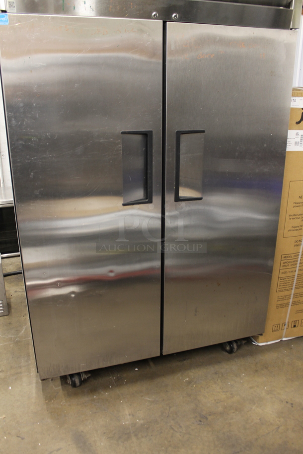 2013 True TG2R-2S Stainless Steel Commercial 2 Door Reach In Cooler w/ Poly Coated Racks on Commercial Casters. 115 Volts, 1 Phase. Tested and Working! - Image 3 of 6