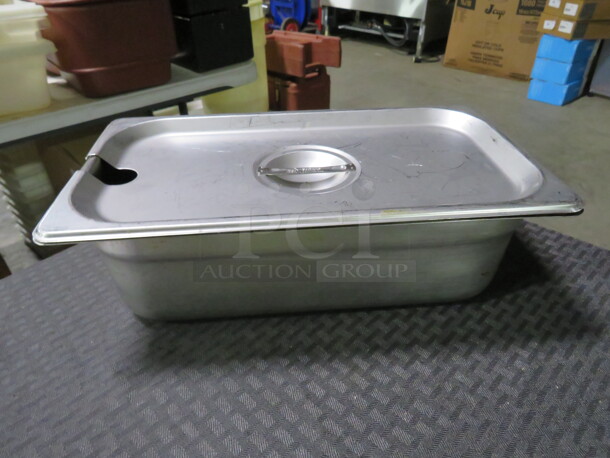 One 1/3 Size 4 Inch Deep Hotel Pan With Lid. - Image 1 of 1