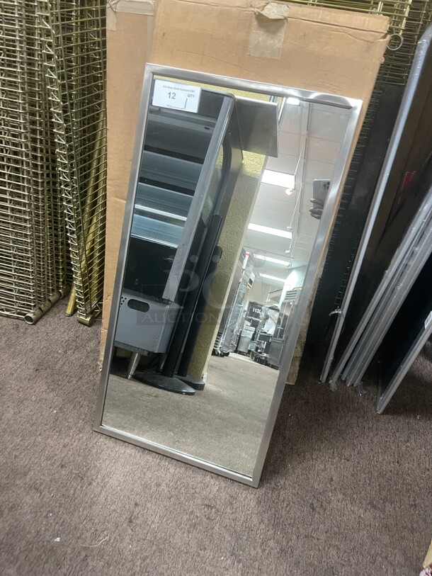 New! Bobrick B-290 1836 24 inch  x 36 inch  Wall-Mounted Mirror with Stainless Steel Welded Frame NSF  - Image 2 of 7