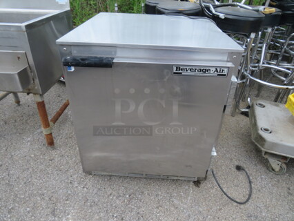 One SS Beverage Air Under Counter 1 Door Cooler With 1 Rack. Model# BKV. 115 Volt. Not Cooling. 27X30X30