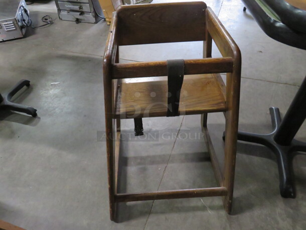 One Wooden High Chair - Image 1 of 1