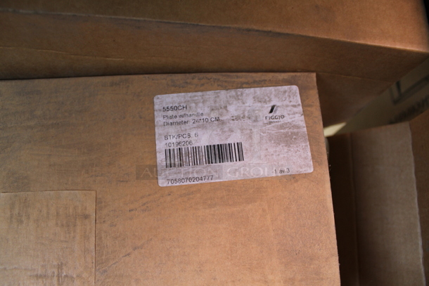 4 Boxes of 6 BRAND NEW! 5550CH White Ceramic Plates w/ Handle. 4 Times Your Bid! - Image 4 of 4