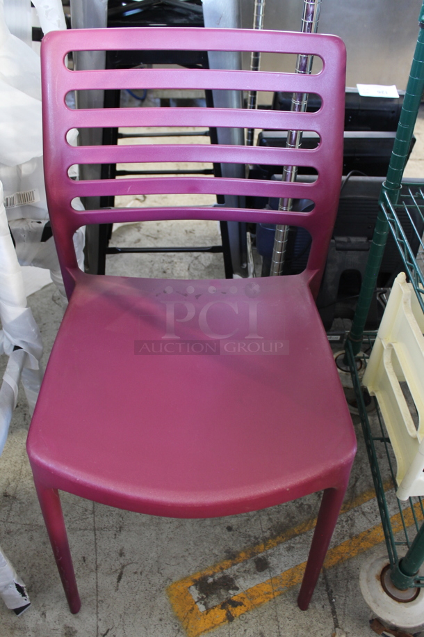 2 Various Chairs; Brown Metal and Purple/Maroon Poly. 2 Times Your Bid! - Image 2 of 3