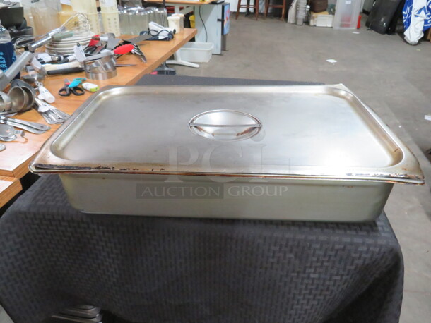 One Full Size 4 Inch Deep Hotel Pan With Lid. - Image 1 of 1