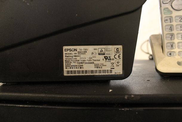 HP POS Monitor w/ Epson M244A Receipt Printer, Cash Drawer, Credit Card Reader, Phone and Keyboard - Image 8 of 12