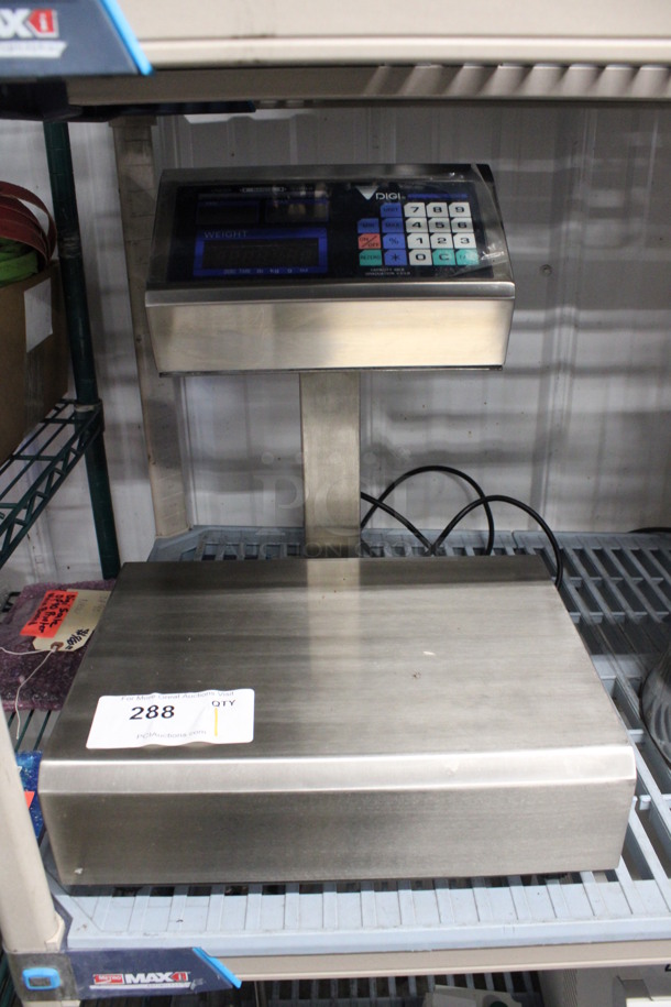 Digi Stainless Steel Commercial Countertop Scale. 14x12.5x18. Tested and Working!