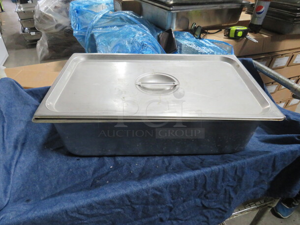 One Full Size 6 Inch Hotel Pan With Lid.