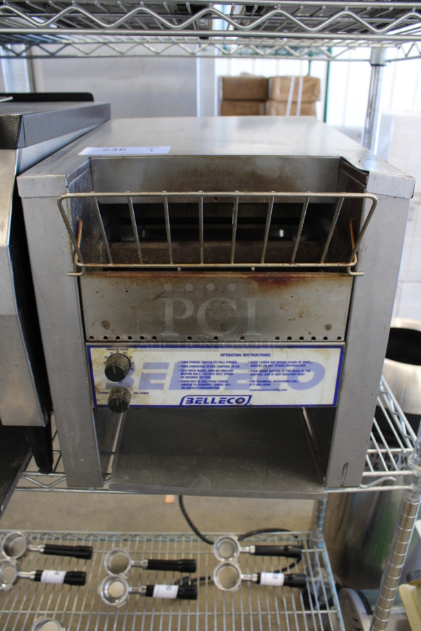 Belleco Model JT2-B Stainless Steel Commercial Countertop Conveyor Toaster Oven. 208 Volts, 1 Phase. 14.5x20.5x15