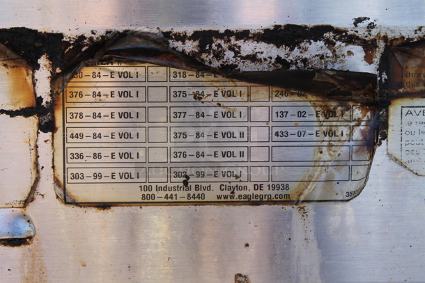 Eagle AWT3-NG Stainless Steel Commercial Natural Gas Powered 3 Bay Steam Table w/ Under Shelf.  - Image 6 of 8