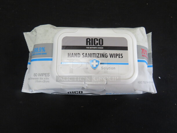 Package Of 80ct Sanitizing Wipes. 12XBID