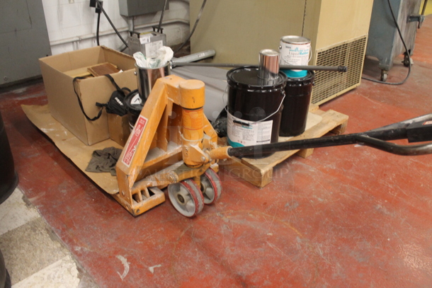 ALL ONE MONEY! Lot of Pallet w/ Contents and Pallet Jack Base. BUYER MUST REMOVE. - Image 2 of 6