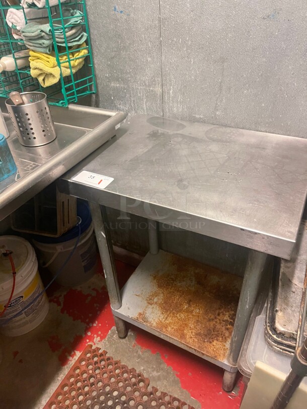 Commercial Stainless Steel Table Perfect for Dishwasher Racks NSF - Image 2 of 7