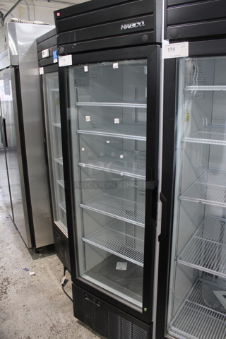 2019 Habco SE18 Metal Commercial Single Door Reach In Cooler Merchandiser w/ Poly Coated Racks. 115 Volts, 1 Phase. Tested and Working!