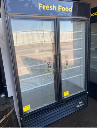 True 2 Glass Door Refrigerator/ Tested and Works Great
