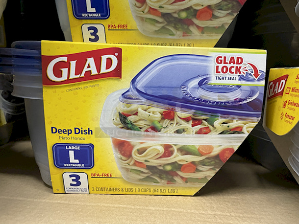 HUGE ALL – FOR – ONE LOT of Glad Storage Sets – Various Sizes, Shapes and Models. 25+ Containers - Image 4 of 10