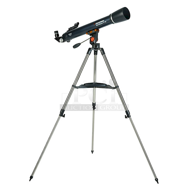 Celestron AstroMaster 70AZ LT Refractor Telescope Kit with Smartphone Adapter and Bluetooth Remote, Ideal Telescope for Beginners, Capture Your Own Images, Tripod plus Bonus Accessories Included. 3x Your Bid - Image 6 of 9
