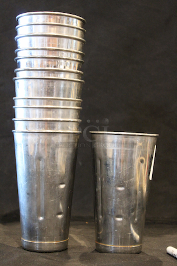 11 TriMark Malt Cups, 30oz., Stainless Steel, Deluxe Mirror Finish, Fits Hamilton Beach Mixers/Blenders, 4