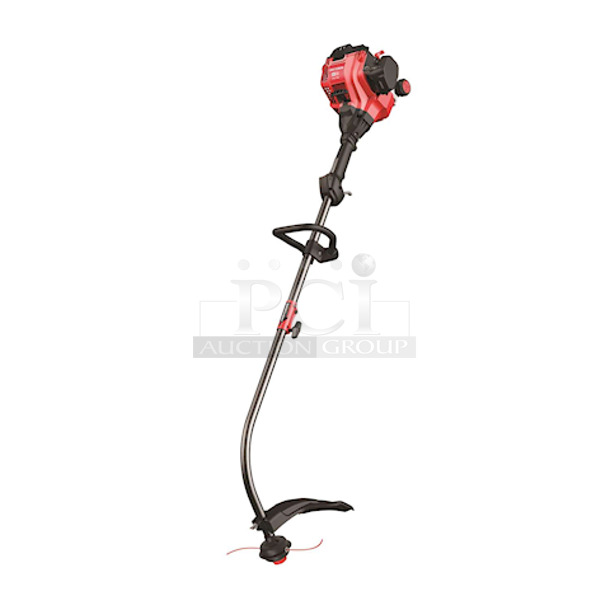 Craftsman 25CC 2 Cycle Curved Gas String Trimmer. The Trimmer is Electric Start Capable, Attachment Capable To Convert It Into Other Lawn Care Products. 2x Your Bid
