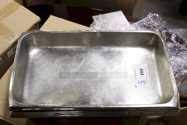 SWEET! 2-1/2" Deep Full Size Hotel Pans, Stainless Steel. 20-3/4x12-3/4x2-1/2. 5x your Bid  - Image 1 of 2