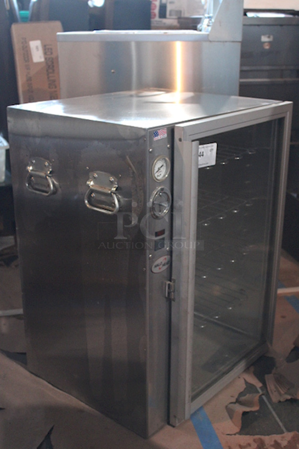 Alto Shaam 500-PH/GD Halo Heat® Pizza Holding Cabinet, (1) glass door, on/off power switch, adjustable thermostat, 120v. In Working Order When Last Used.23-1/4" x 20-3/4" x 30-7/8"  - Image 2 of 6