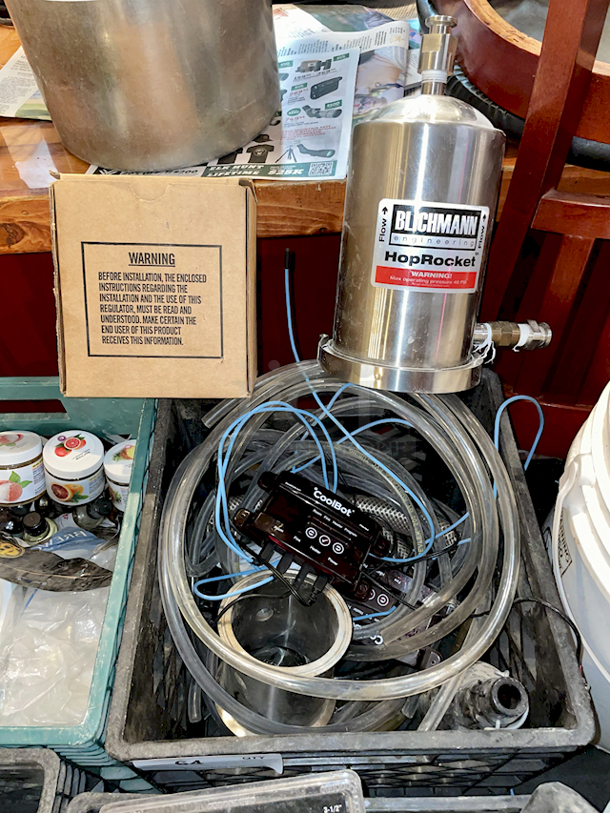 ALL FOR ONE! Blichmann Engineering HopRocket, (2) CoolBot Cooler Controllers, Nashua Premium Foil Tape, NEW TapRite T742 Dual Gauge Regulator Tubing and Misc Parts.  - Image 1 of 8