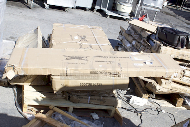 BRAND NEW SCRATCH & DENT! Regency Stainless Steel Double Deck Overshelf - 18" x 60" x 32" - Image 2 of 3