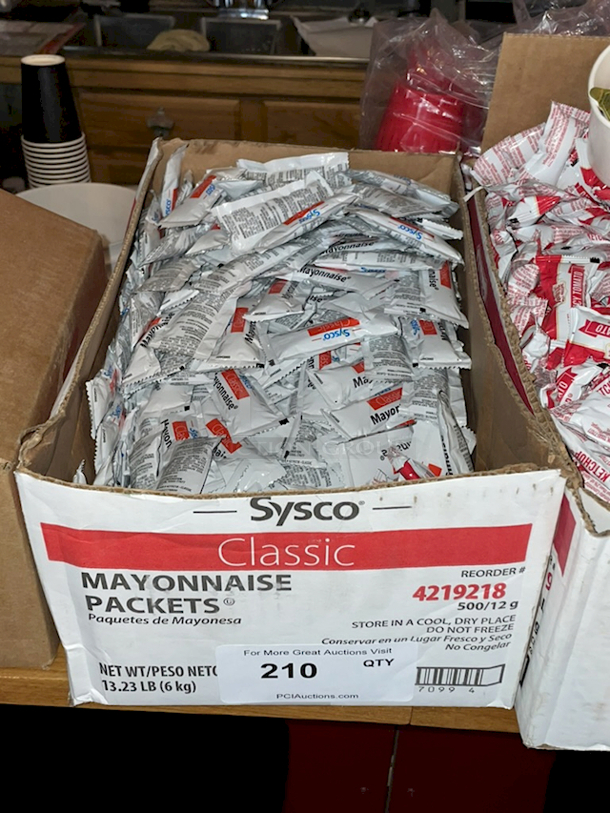 ALL FOR ONE! Smucker's Syrup, Sysco Classic Mayonnaise Packets, House Recipe Fancy Tomato ketchup Packets, Butter Packs - Image 4 of 7